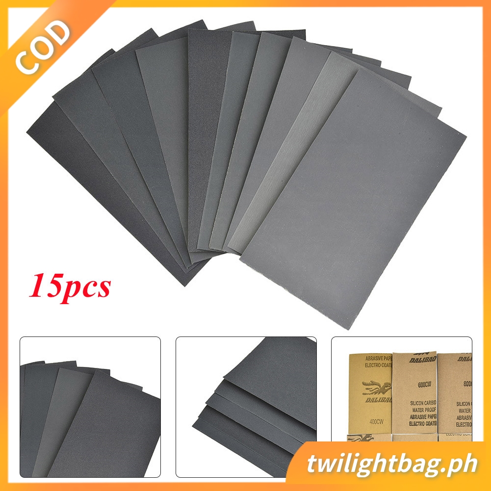 400 600 3000 800 1000 1200 1500 200 0 2500 Giấy nhám Grit Ướt / Khô 15 cái / bộ