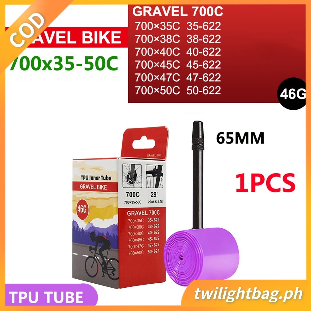 Siêu Nhẹ 700C sỏi Xe Đạp Bên Trong Ống TPU Đường Xe Đạp Lốp 700C 35-50C 46g