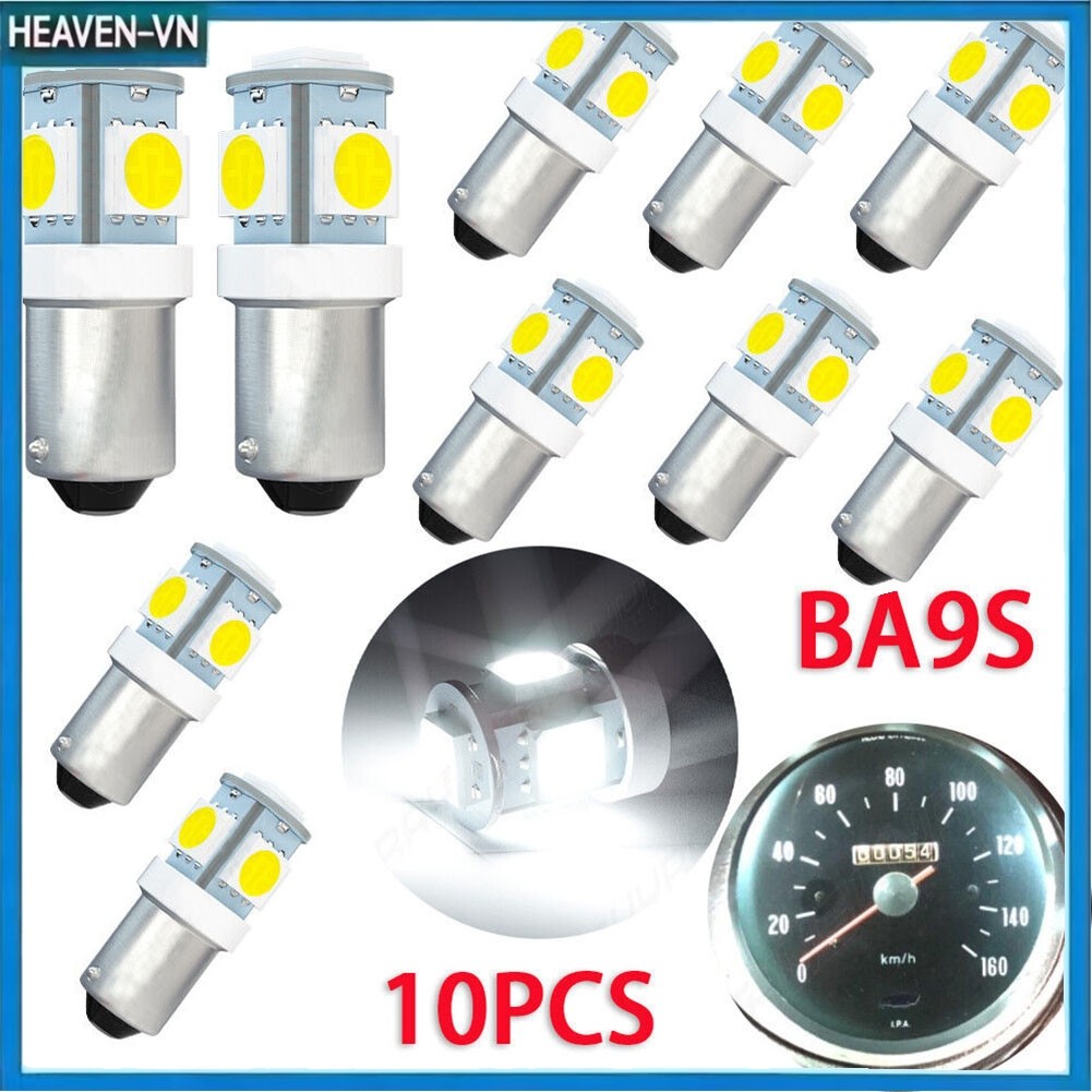 Đèn bảng điều khiển nhạc cụ LED BA9S siêu trắng 1815 1895 cho bóng đèn bản đồ Dash 12V