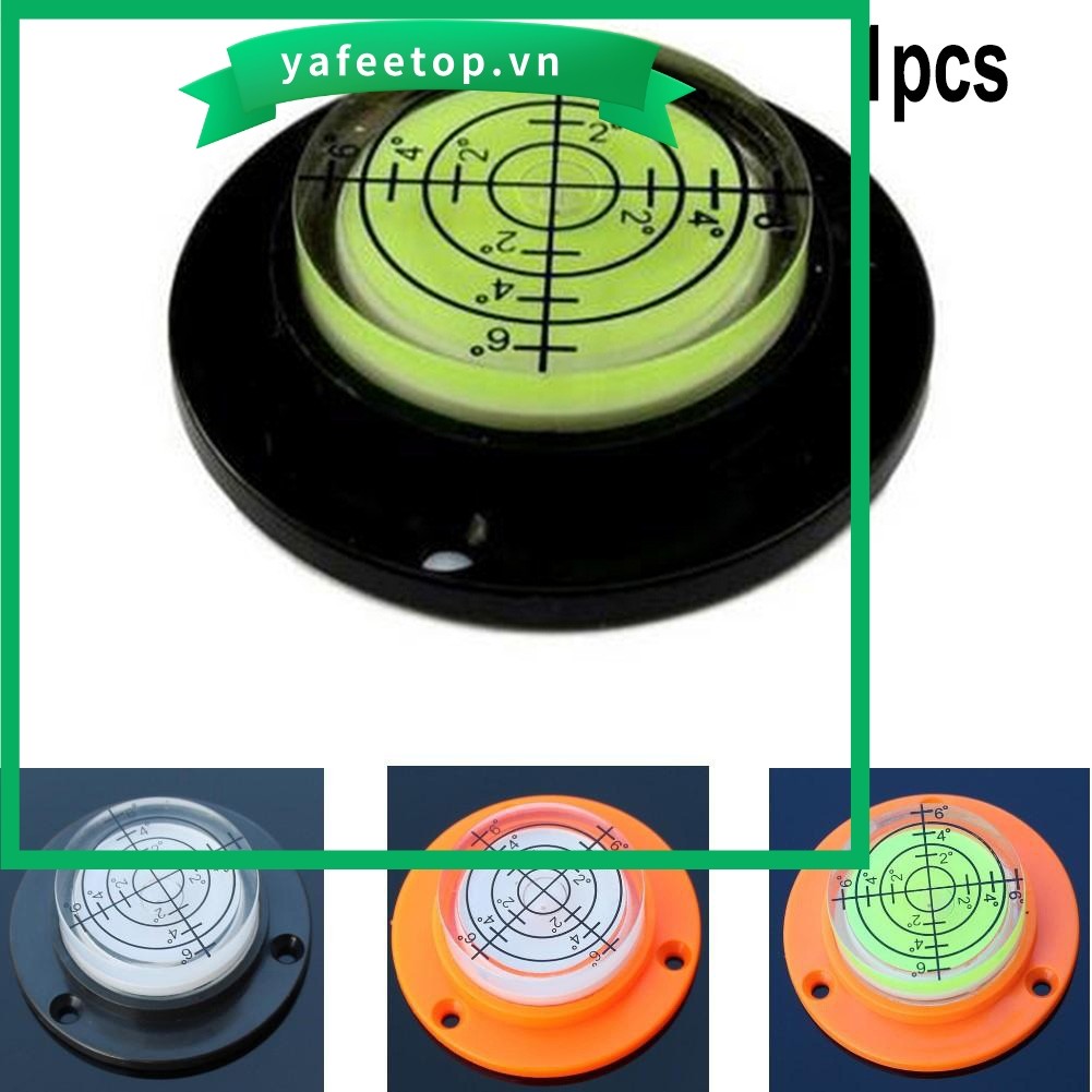 [TOP] 50 x 12mm Spirit Level Bubble Black Angle Clear Mini Round Leveller Bullseye