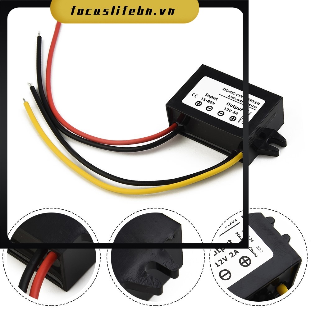 Bộ chuyển đổi mô-đun bước xuống DC-DC 15V-72V 18V 24V 36V 48V 60V sang 12V 2A 24-36W DC-DC