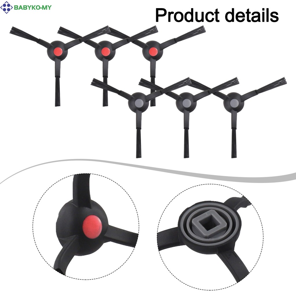 < babyko > Bàn chải bên thay thế tương thích với Eufy cho máy hút bụi Robot Omni E25 E28