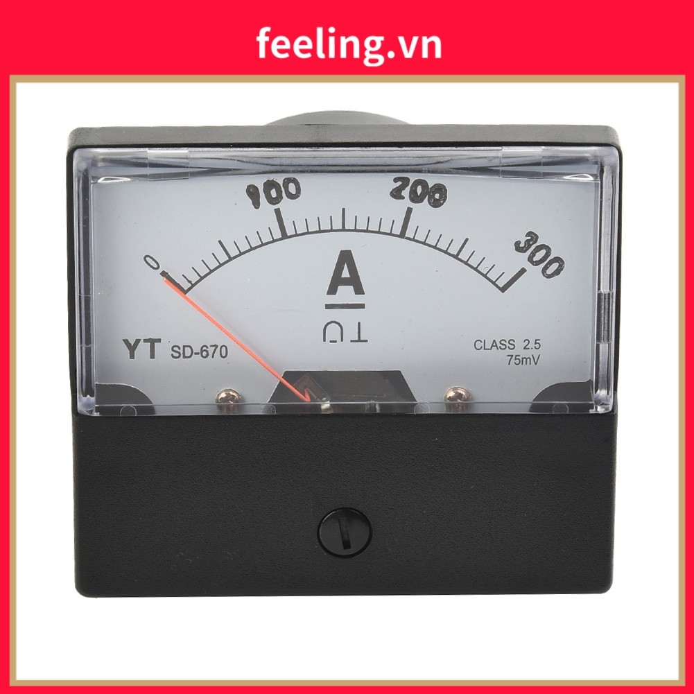 [FEELING] Đồng hồ đo Amp Analog DH-670 Ampe kế DC 0-200A / 300A / 75mV và Ampe bảng điều khiển Shunt