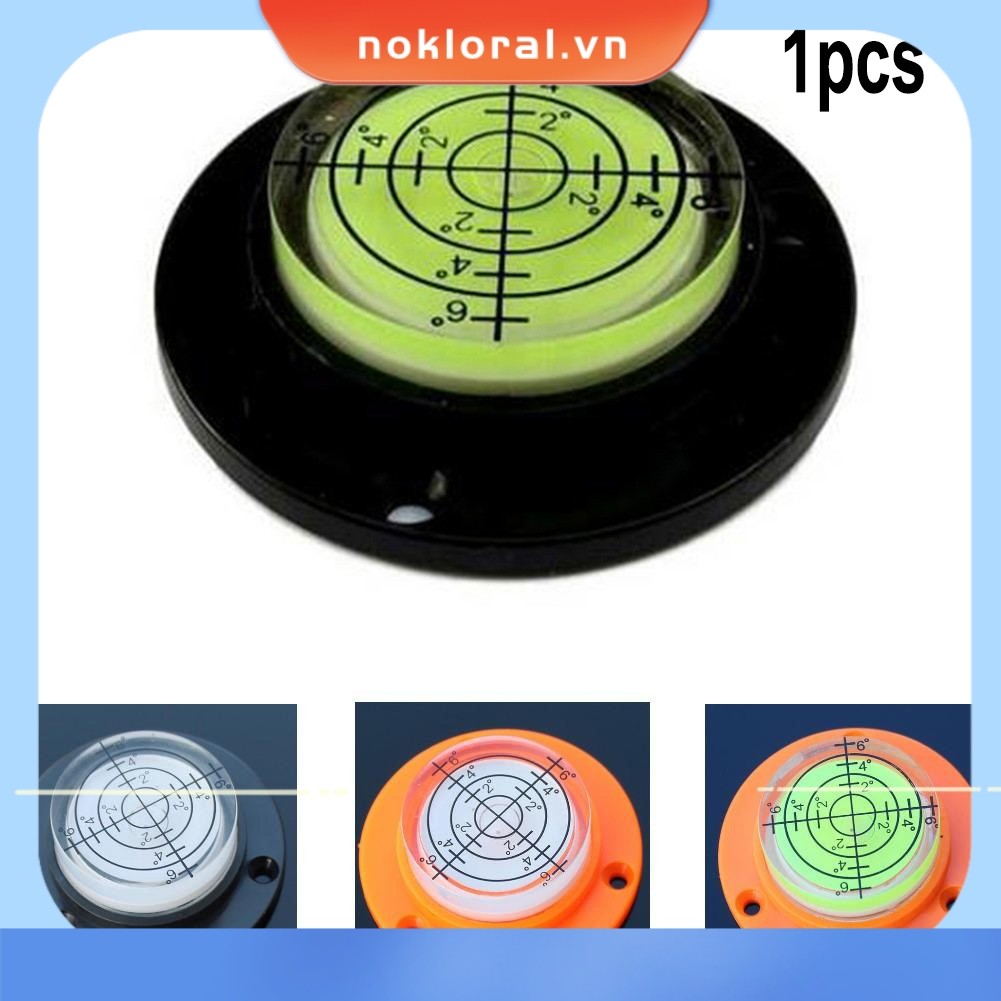 [NKRA] 50 x 12mm Spirit Level Bubble Black Angle Clear Mini Round Leveller Bullseye