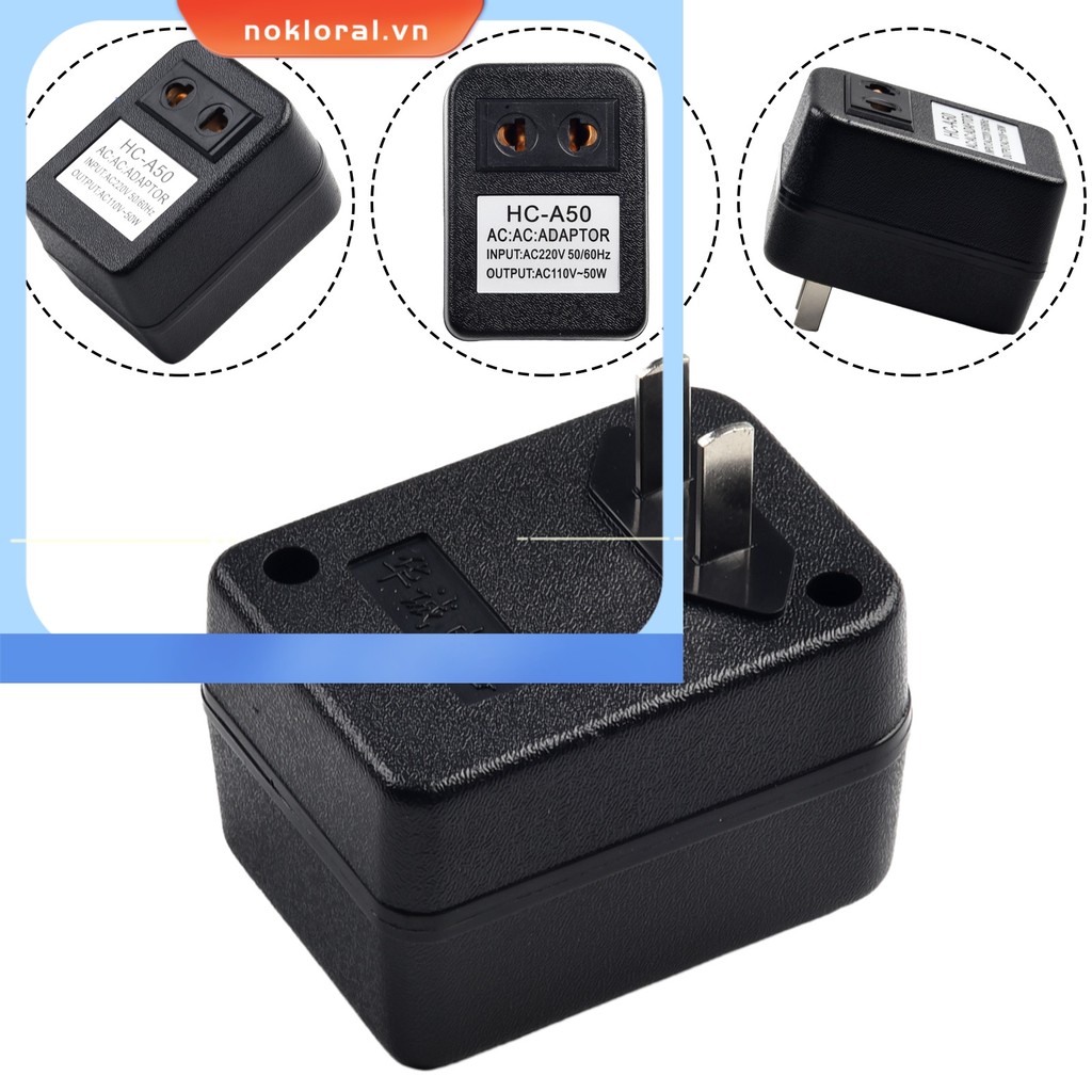 [NKRA] Bộ chuyển đổi du lịch biến áp bước xuống 50W AC 220V sang 110V / 110V sang 220V