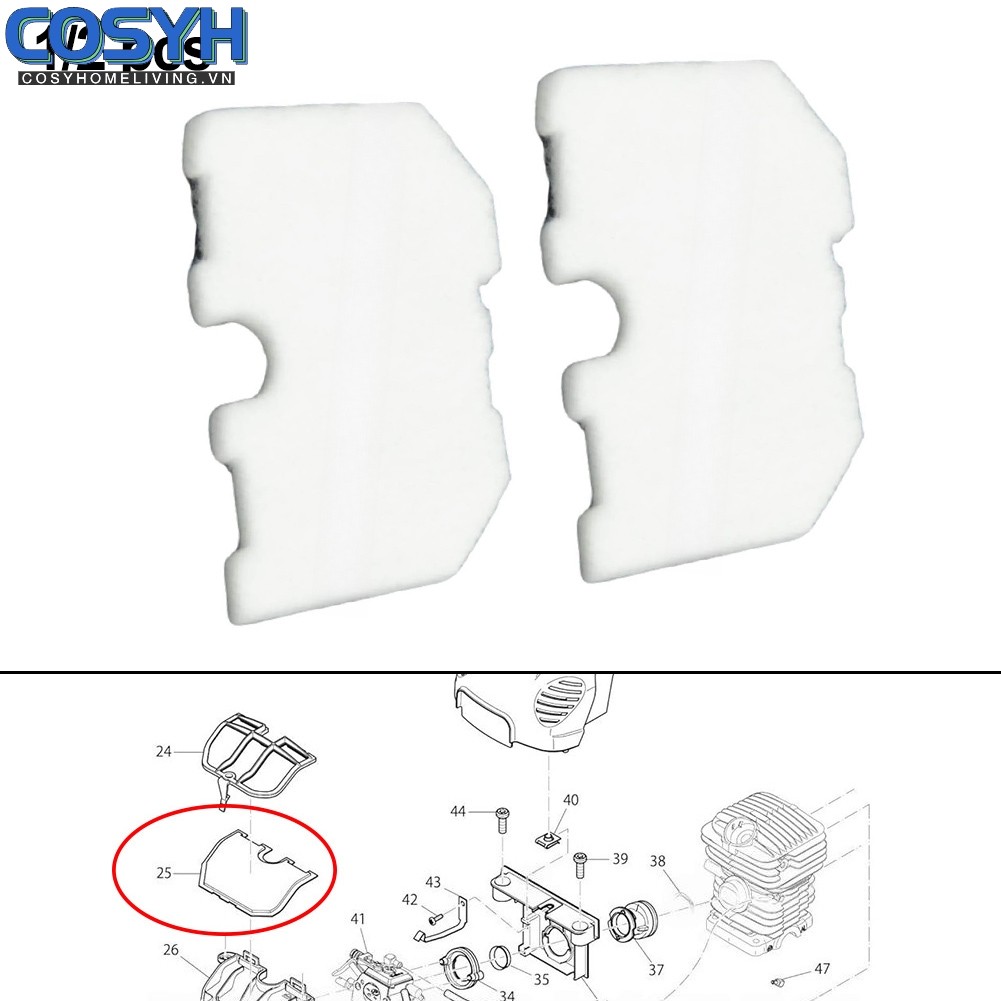 [COSYH] Bộ lọc không khí hiệu suất cao 423414-0 cho EA3200 EA3200S EA3201S EA3500S PS-32