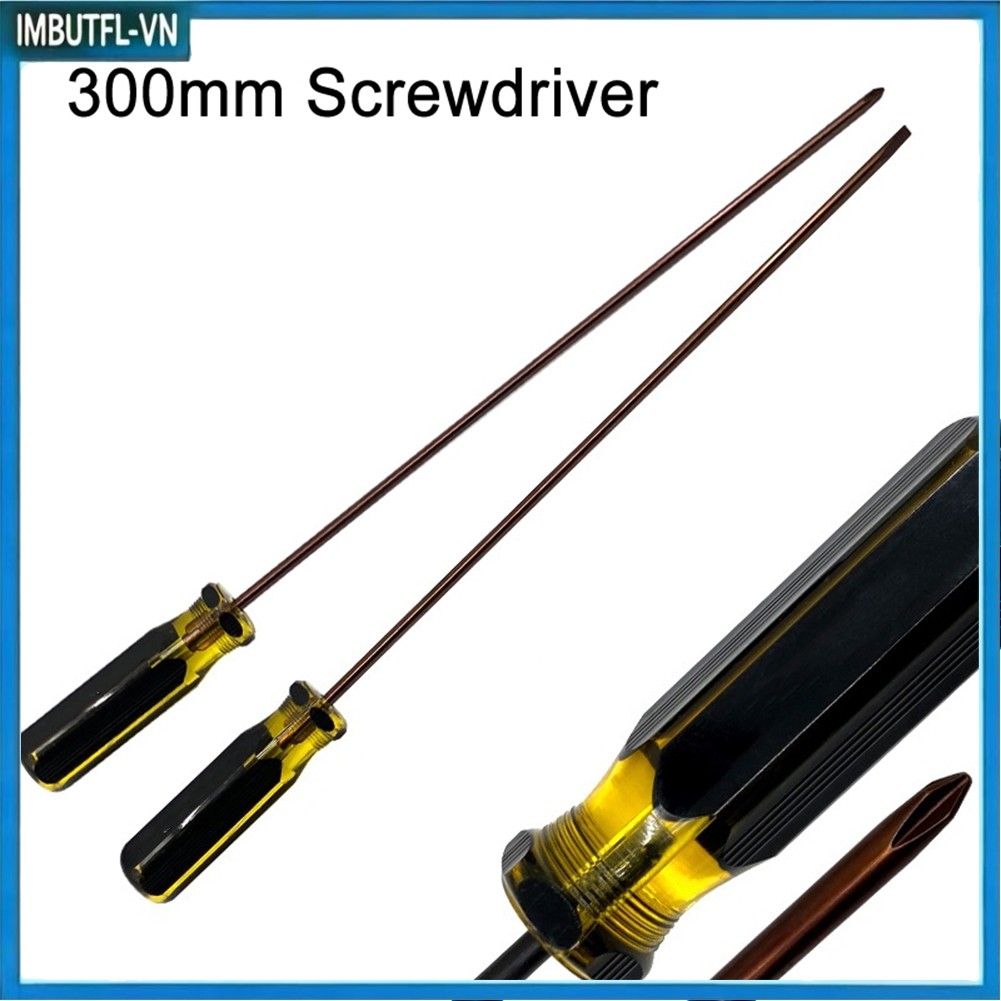 [1.14] Tua vít chữ thập có rãnh cực dài 12 inch có tay cầm PVC