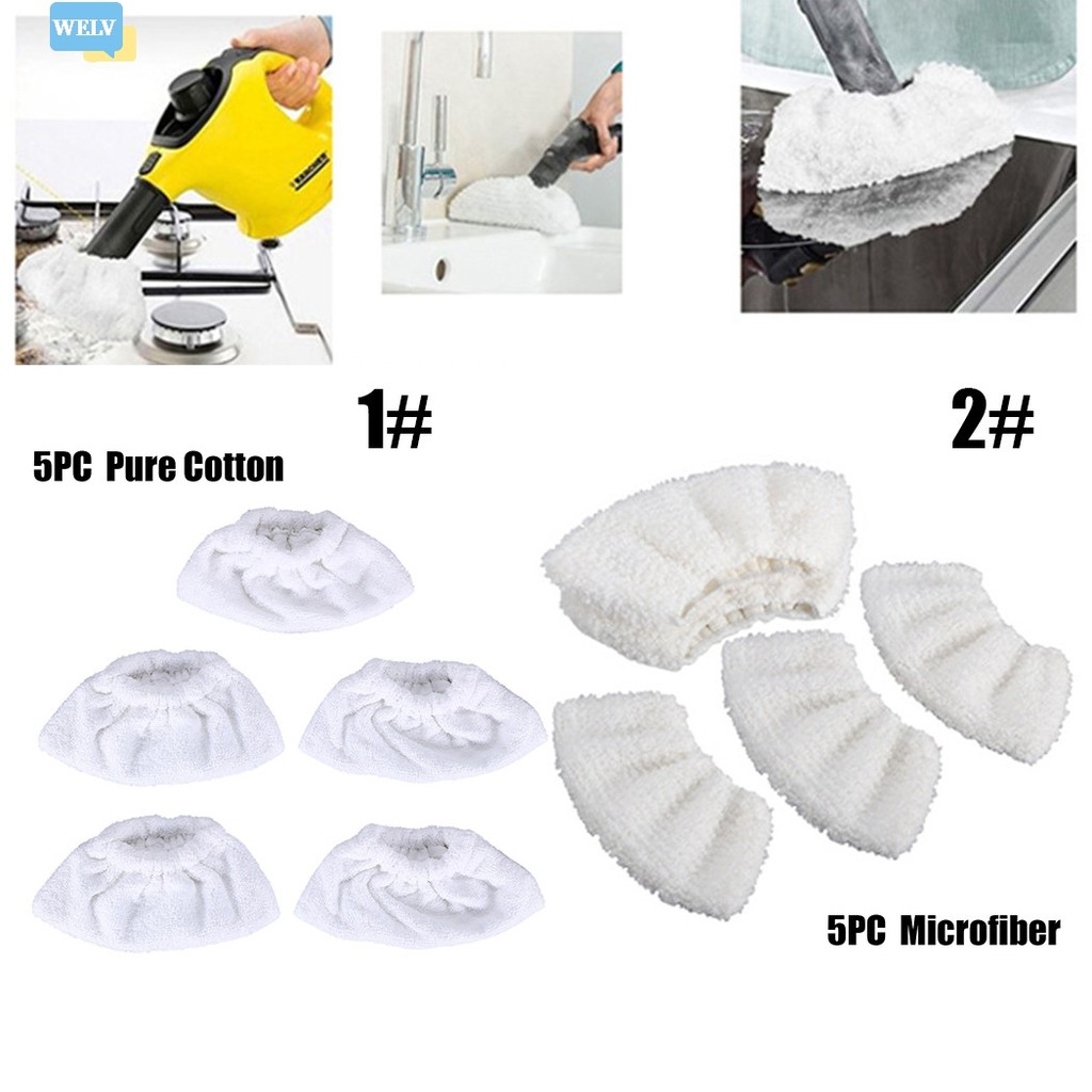 < Welv > 5x Dành Cho Karcher SC2 SC3 SC4 SC5 Máy Làm Sạch Hơi Nước Vải Terry Dụng Cụ Cầm Tay Miếng L