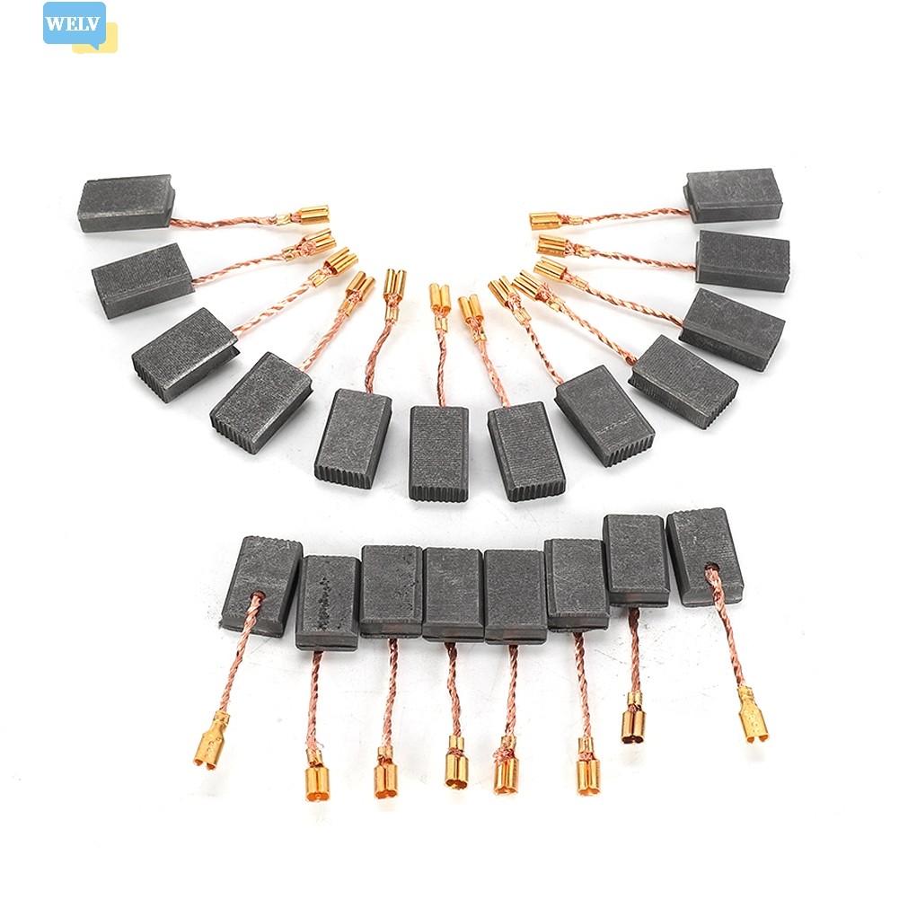 < Welv > 20 Chiếc Bàn Chải Carbon Động Cơ Carbon Carbon Cho Máy Mài Góc Động Cơ Bosch 125❀