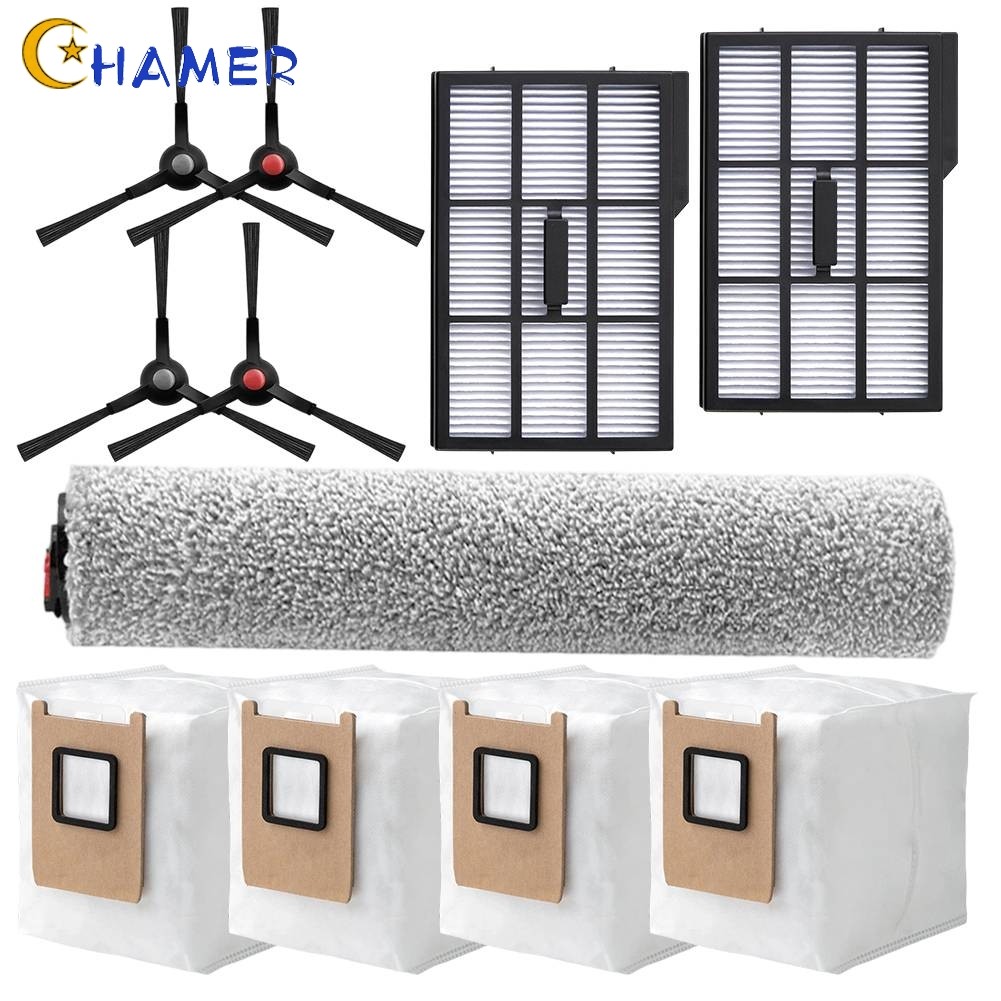 [CHAMER] Phụ kiện Túi đựng bụi cây lau nhà bàn chải bên cạnh Tương thích với Eufy cho Omni E25 E28❀