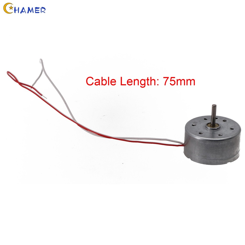 【 CHAMER 】 RF-300CA RC-300 DC 3V 5V 6V 10300RPM Động cơ điện tròn Mini 24mm Trục 2mm❀