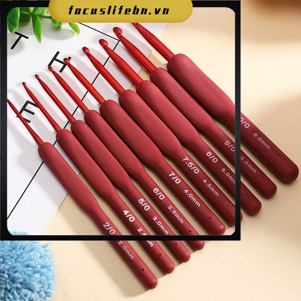 [FOCUSLIFE] 1 Cái 2mm-6mm Tay Cầm Công Thái Móc Móc Thủ Công Khăn Len Đan Kim