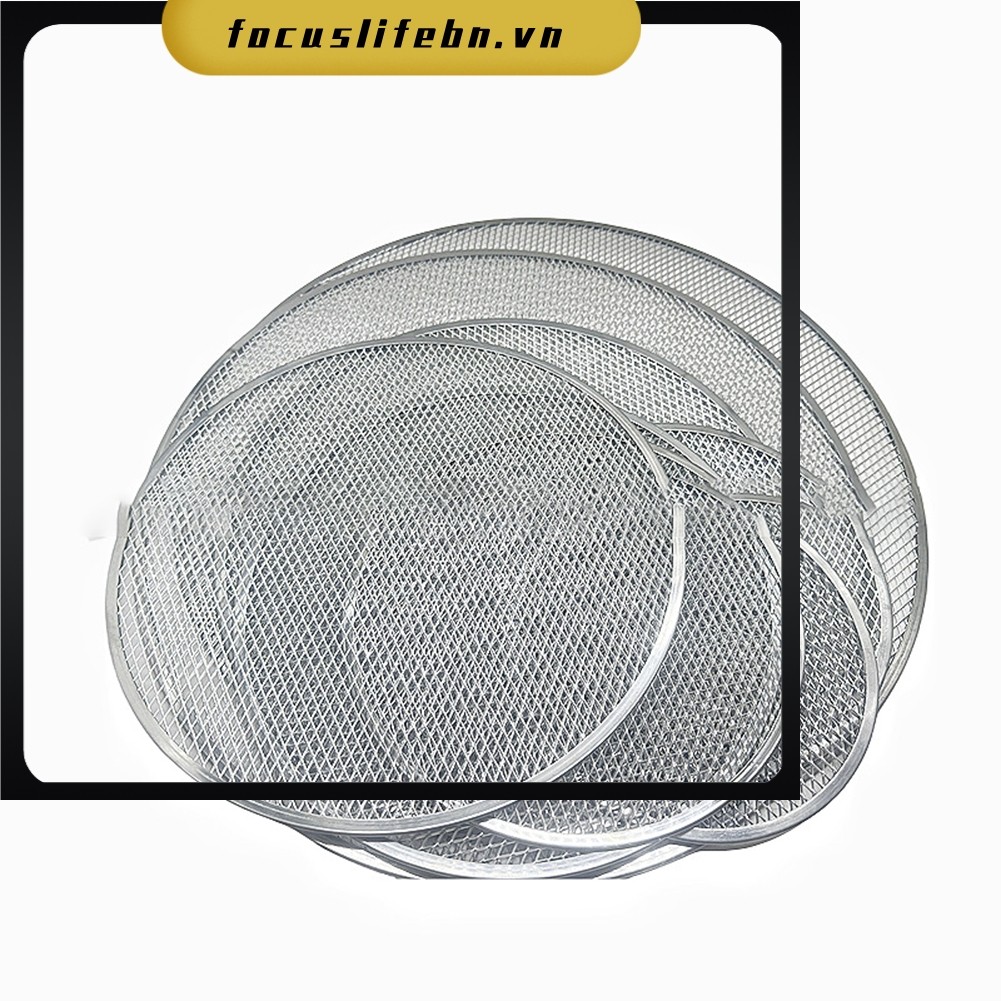 [FOCUSLIFE] Pizza Stone Lưới Nhôm Pizza Màn Hình Pasta Khay Nướng Lưới Pizza