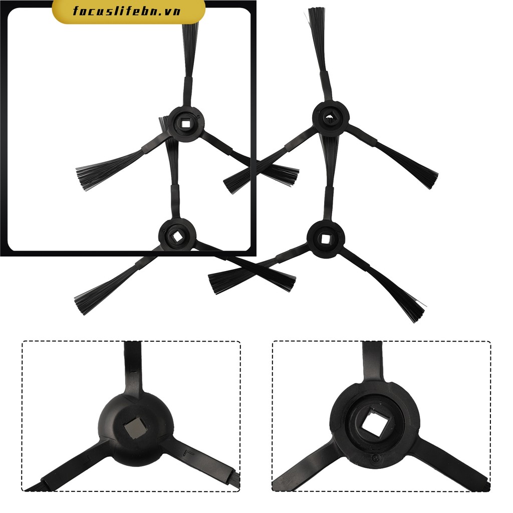 [FOCUSLIFE] 4 Bàn chải bên cho Eufy cho RoboVac L35 Hybrid / L35 Hybrid + / LR30 Hybird +