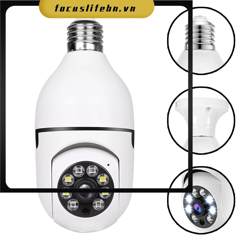 [Giá thấp] camera bóng đèn cho độ phân giải cao trong nhà toàn cảnh 360 độ cho