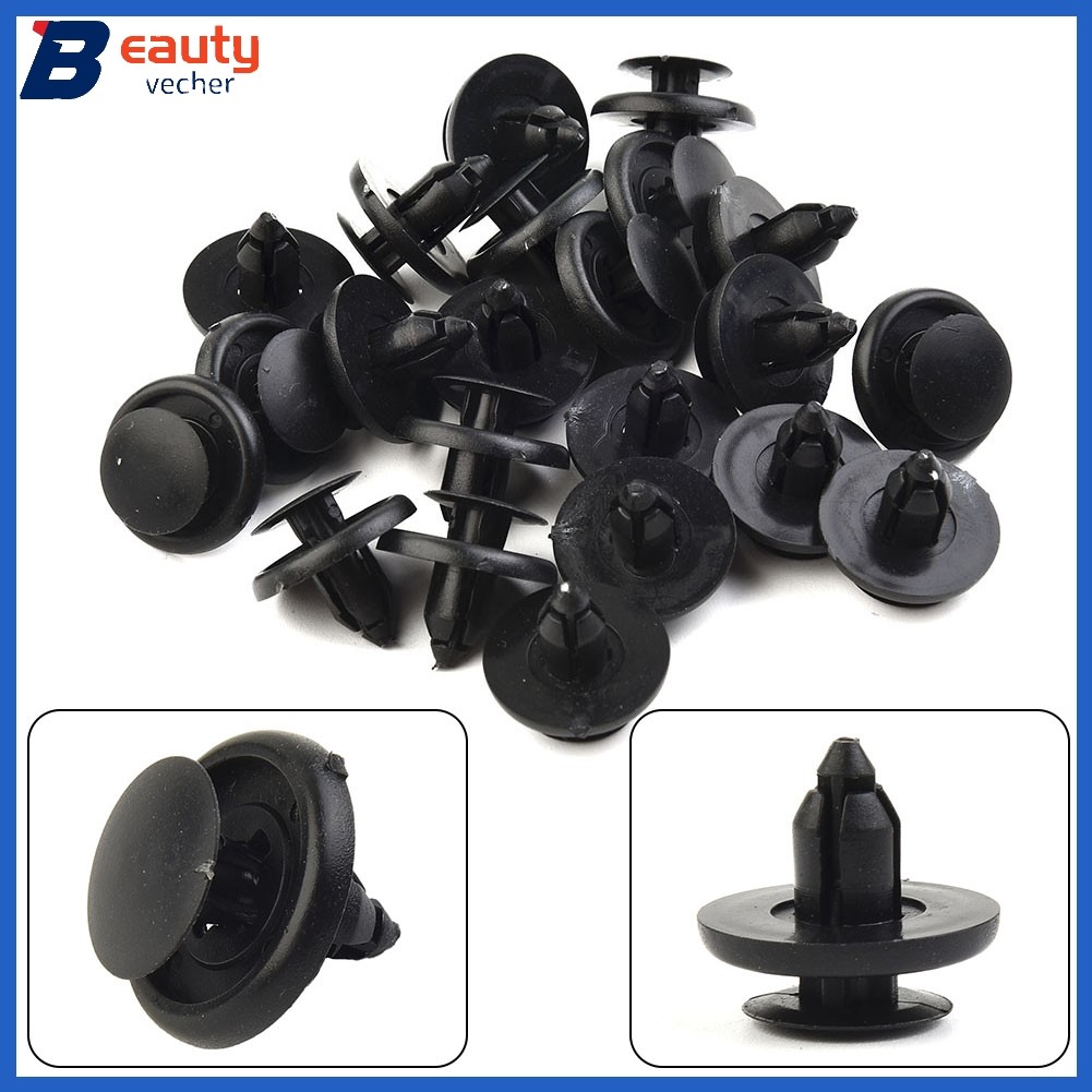 [HẤP DẪN] 30 CHIẾC Đường Kính Lỗ 7mm Đinh Tán Nhựa Màu Đen Chốt Ốp Lưng Ô Tô