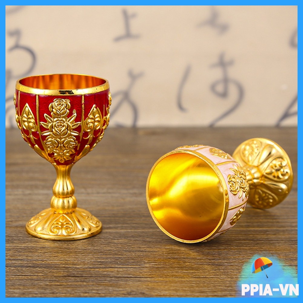 [HOT] Cốc Rượu Vintage 30ml Cốc Rượu Kim Loại Cao Cấp Rượu Vang Retro Cho Cốc Champagne