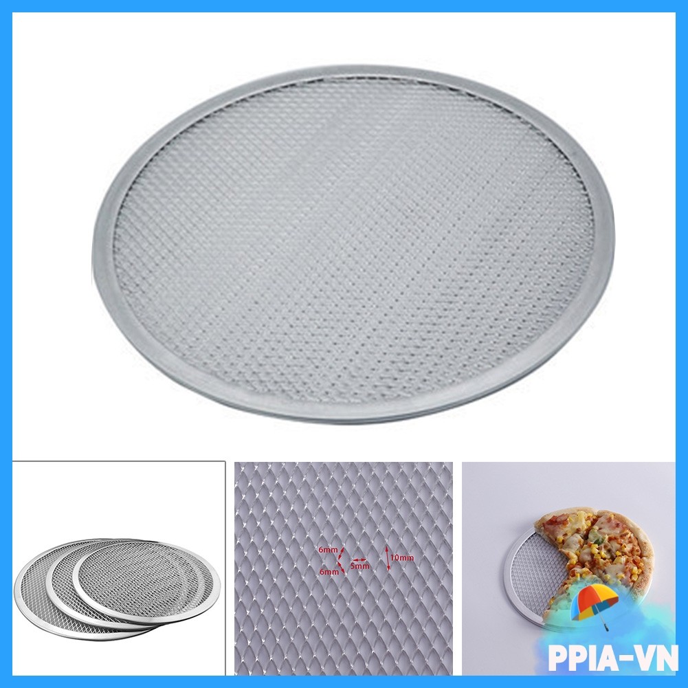 [HẤP DẪN] Pizza Stone Lưới Nhôm Chống Dính Màn Hình Pizza Pasta Khay Nướng Lưới Pizza