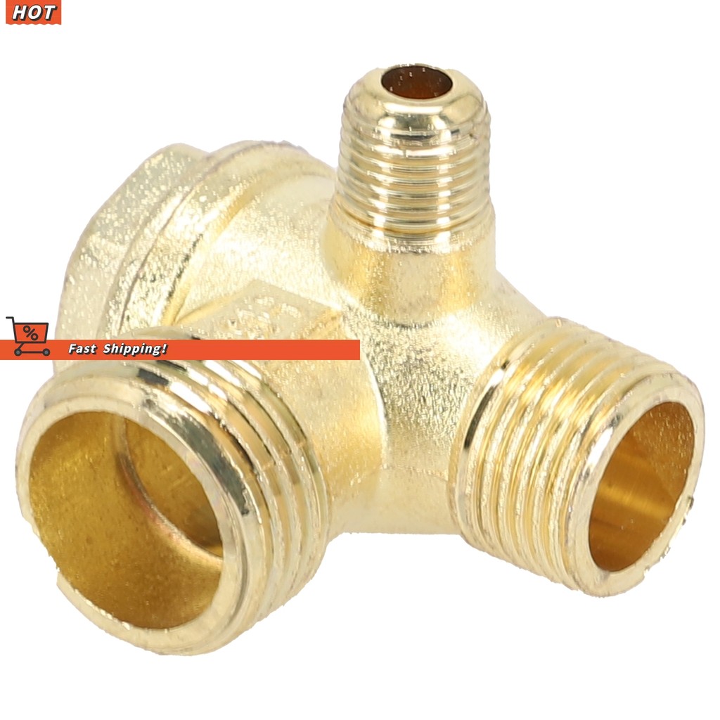 [PZYK] 3-way Unidirectional Check Valve Connect Pipe Fittings For Air Compressor