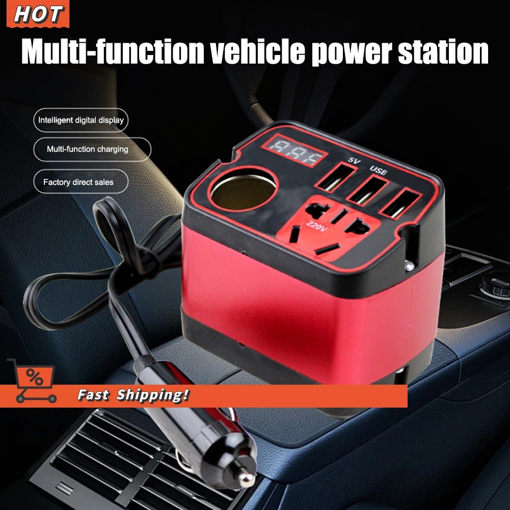 [PZYK] Car Outlet Adapter 12V Inverter Car Inverter Power Inverter 12V To 110V