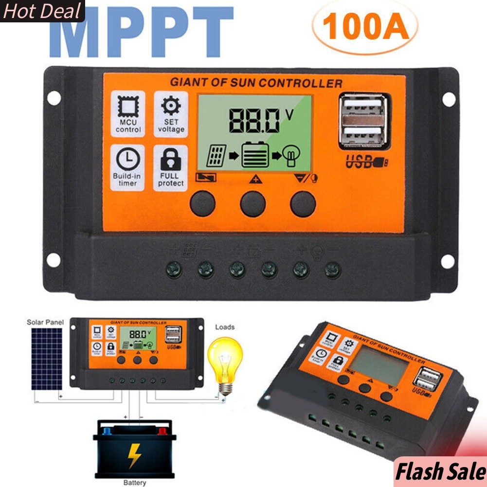 [FBWY] MPPT  for PWM Solar Charge Controller  Solar Panel Battery Regulator Dual USB Port