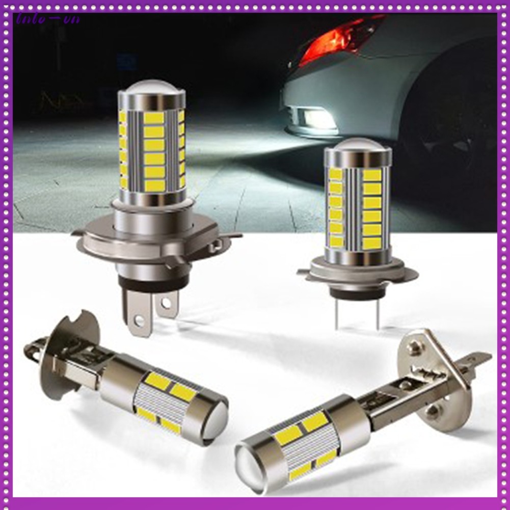 [vn] 1 Đèn Pha LED Xe Máy Ô Tô Đèn Sương Mù LED 33SMD H4 H7 H1 H3 Siêu Sáng