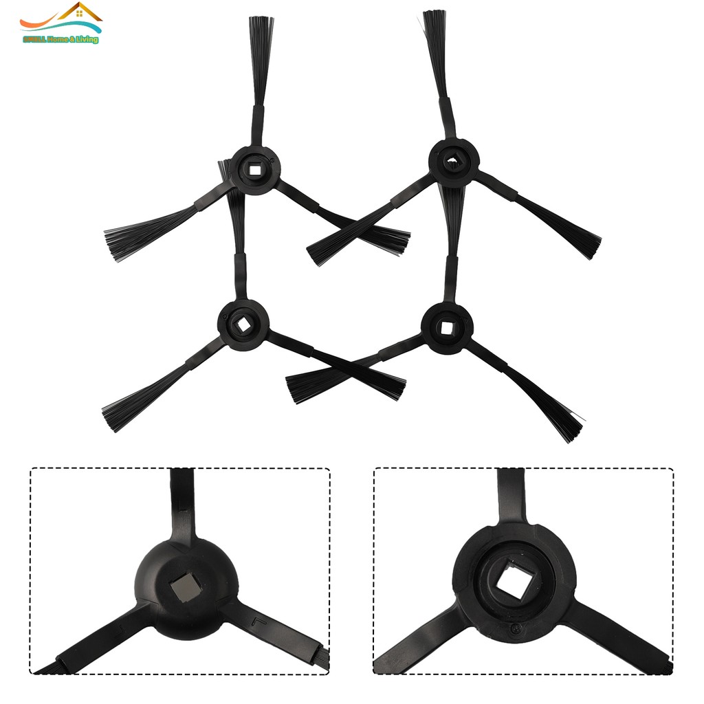 [Smellshi] 4 Bàn chải bên cho Eufy cho RoboVac L35 Hybrid / L35 Hybrid + / LR30 Hybird +