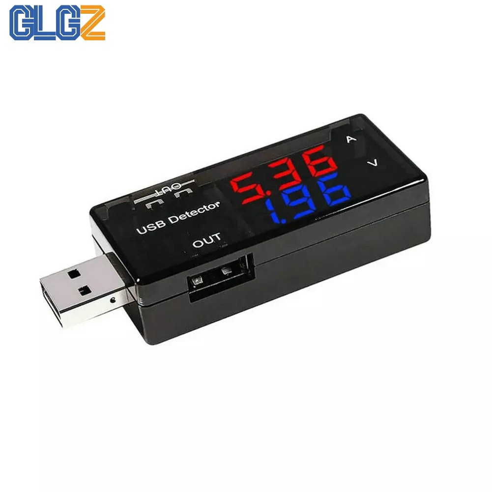 [GLGZ] Máy kiểm tra bộ sạc USB Đồng hồ đo dòng điện áp Vôn kế Ampe kế Máy kiểm tra 3-9V 0-5A