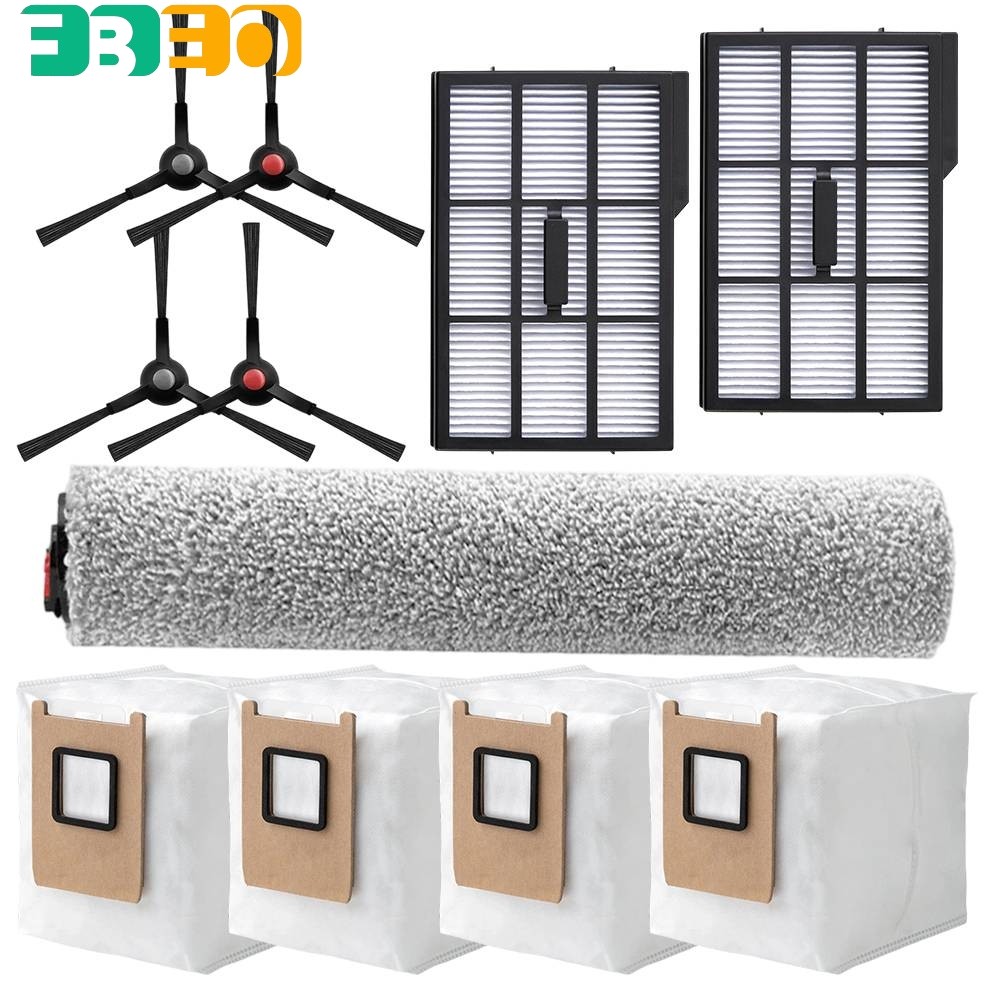 [FEBO] Phụ kiện Bàn chải bên hông Túi đựng bụi Cây lau nhà Tương thích với Eufy cho Omni E25 E28