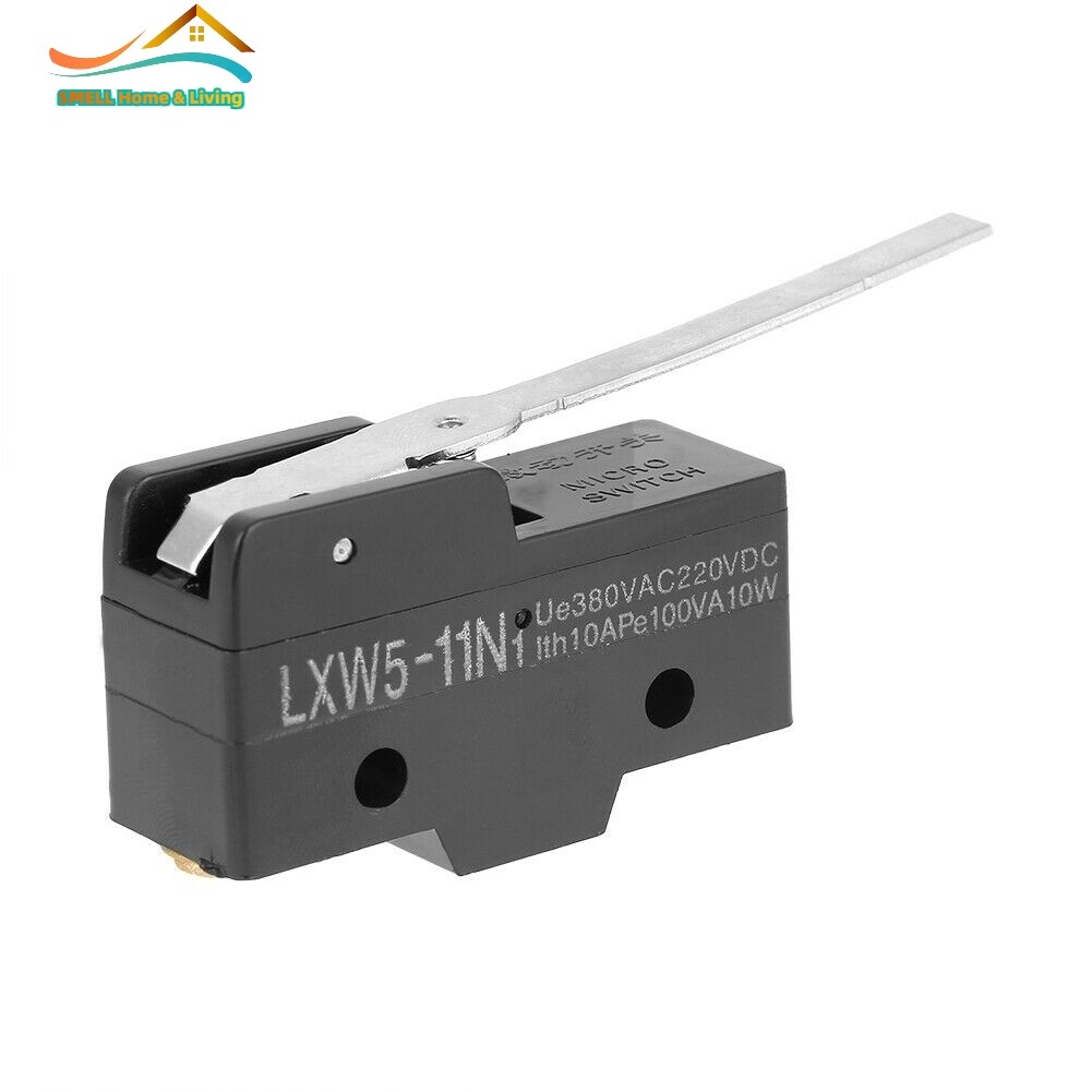 [Smellshi] LXW5-11N1 3A Micro Limit Switch Tay đòn bẩy dài SPDT Snap-Action CNC