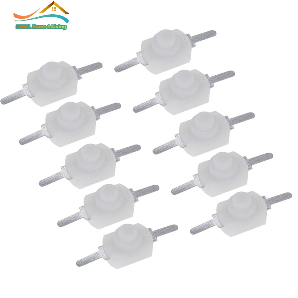 [Smellshi] 10 CÁI 1A 30V Lưới Trắng Bật Tắt Cho Đèn Pin Mini Nút Nhấn Công Tắc Đồng