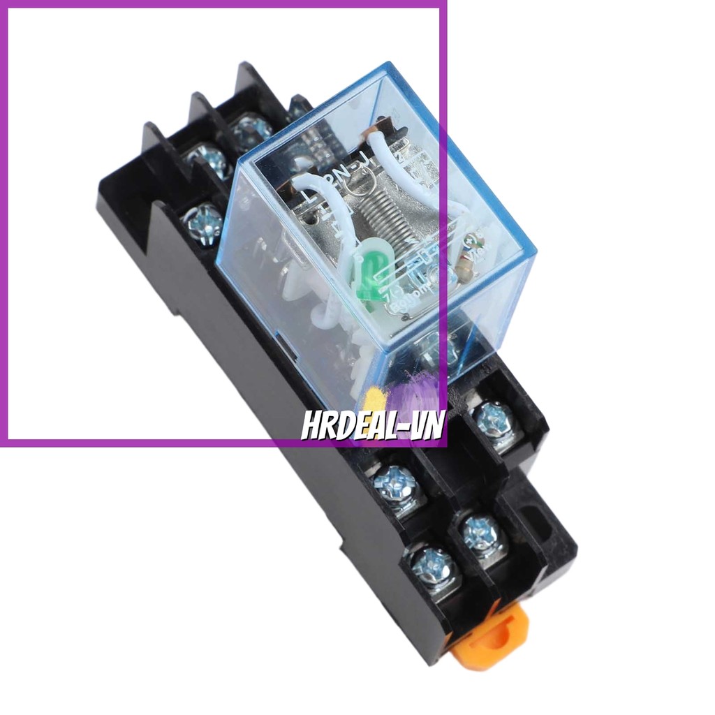[HRDEAL] Đế rơle và ổ cắm 12V DC 8 chân bao gồm 10A DPDT LY2NJ HH62P-L JQX-13F