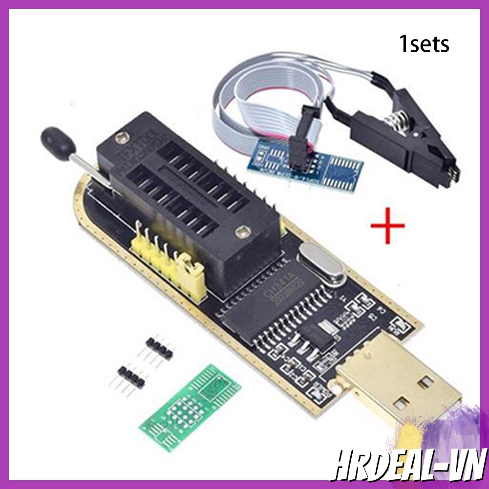 【 HRDEAL 】 CH341A 24 25 Series Flash dành cho Trình lập trình USB BIOS + cho Bộ chuyển đổi IC Chip S