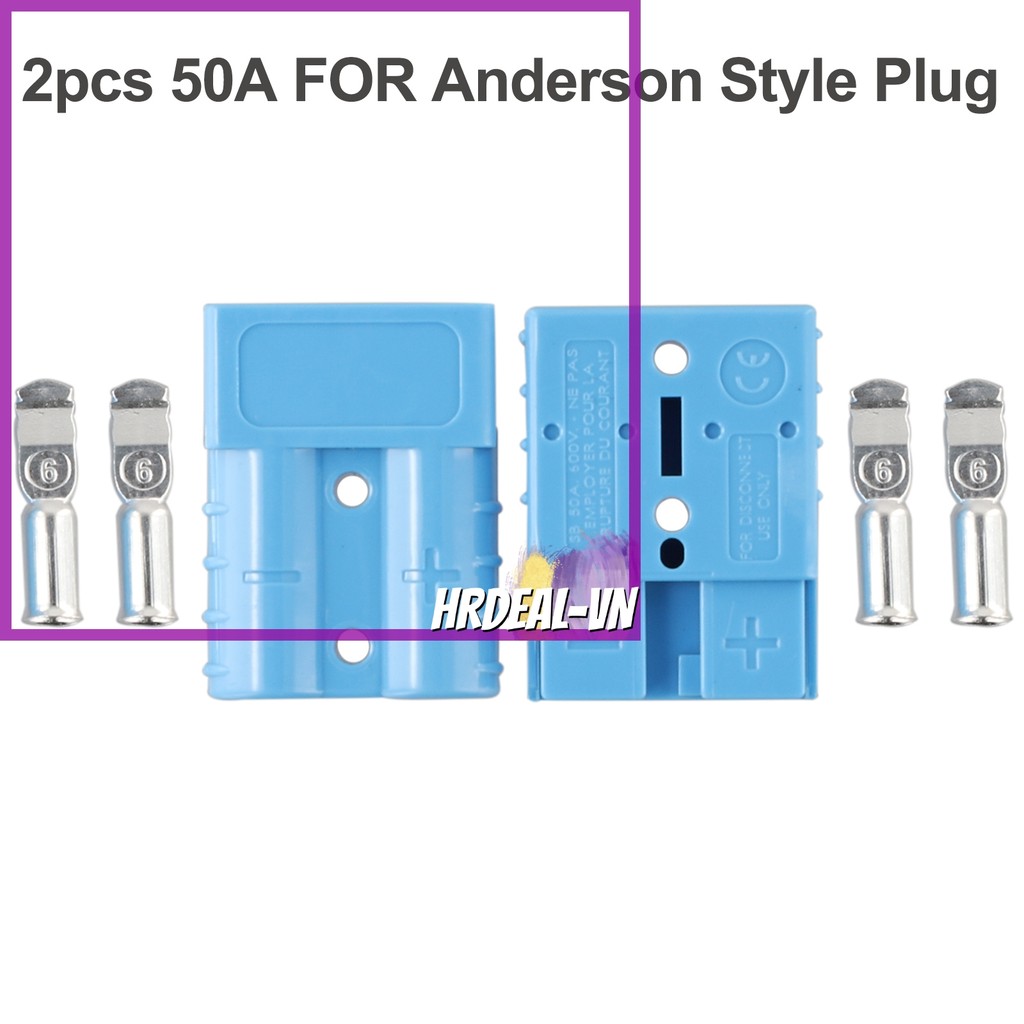 [HRDEAL] Đầu nối kiểu 2x 50 AMP 6AWG 12-24V DC Dụng cụ nguồn