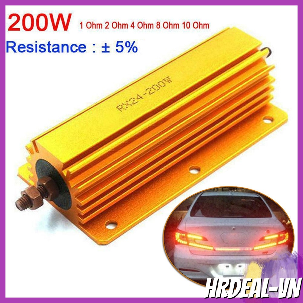 [HRDEAL] 1ohm 2ohm 4ohm 8ohm 8R 200W Watt Điện trở kim loại công suất 4 ống Amp Kiểm tra tải