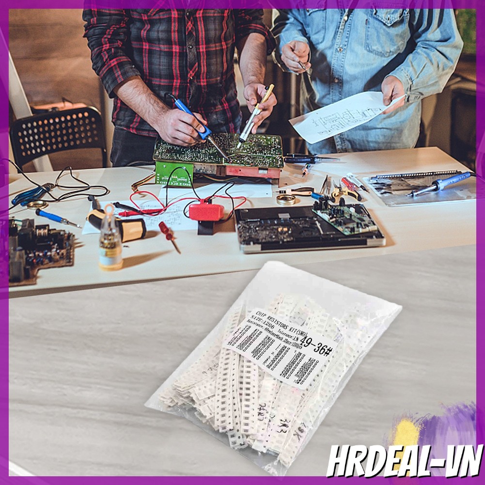 [HRDEAL] 1500 chiếc 1206 0R ~ 10M cho điện trở phim SMD 60 giá trị * 25 chiếc cho điện trở Chip SMD