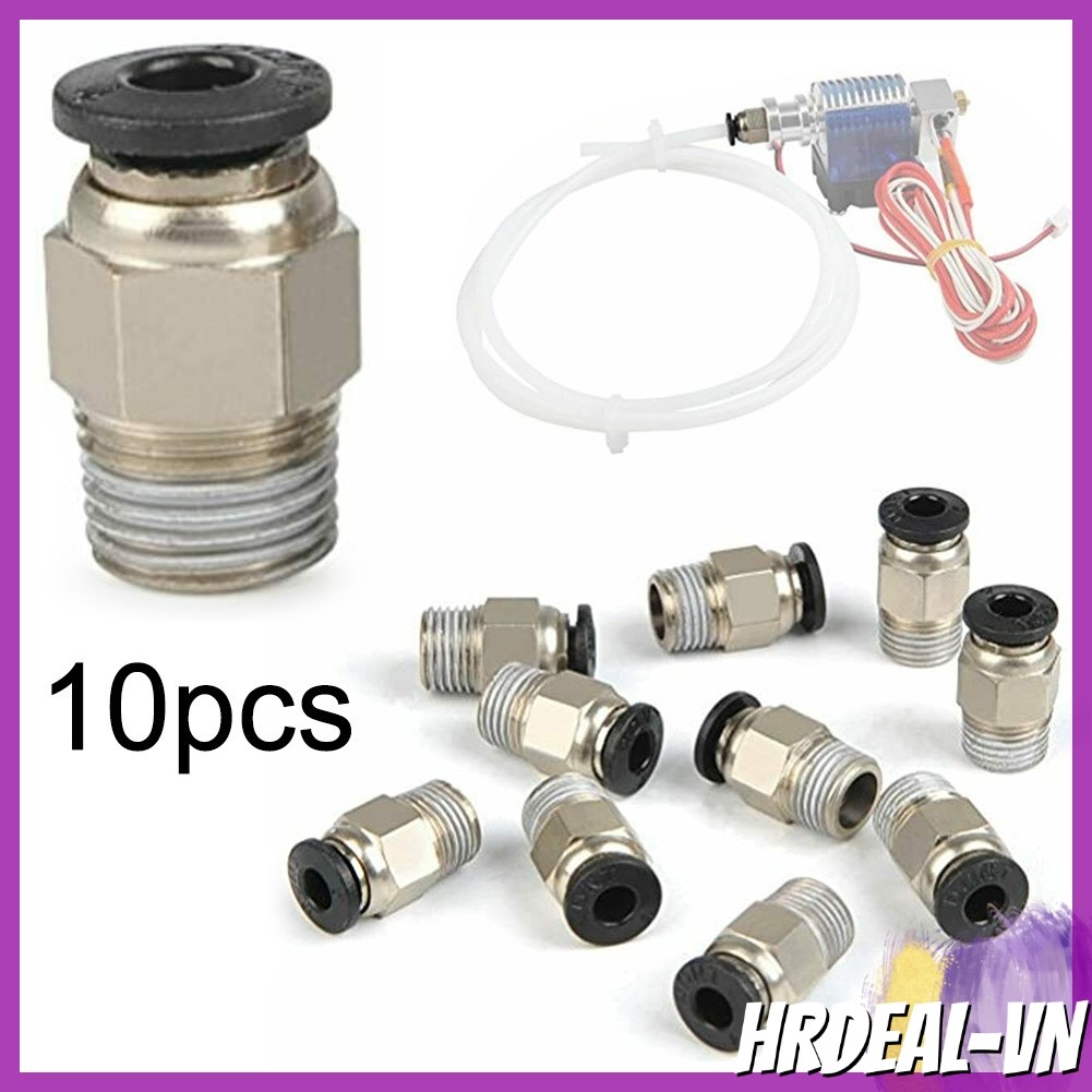 [HRDEAL] Đầu nối ống PTFE khí nén thẳng PC4-M10 cho nam