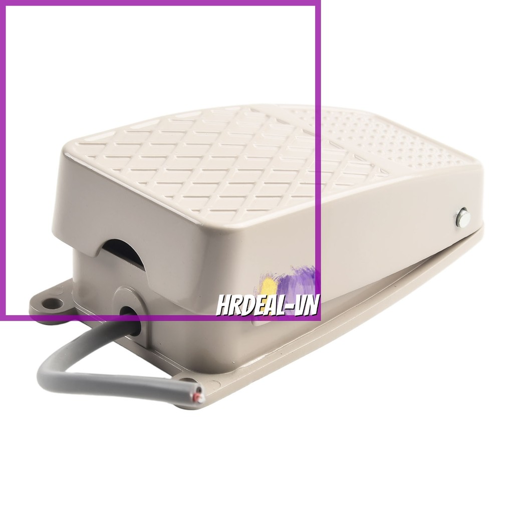[HRDEAL] Công tắc bàn đạp điện tạm thời bằng kim loại FS-2 10A SPDT 1NO1NC Footswitch