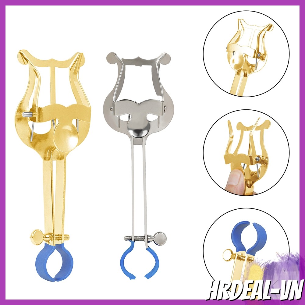 [HRDEAL] Lyre Cho Trumpet Marching Music Stand Marching Concert Trumpet Vàng Bạc Kim Loại
