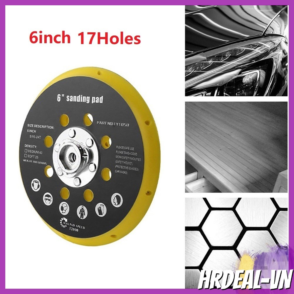 [HRDEAL] Miếng lót chà nhám 6 Inch 17 lỗ Tương thích với RO1 cho BO6030 BO6040