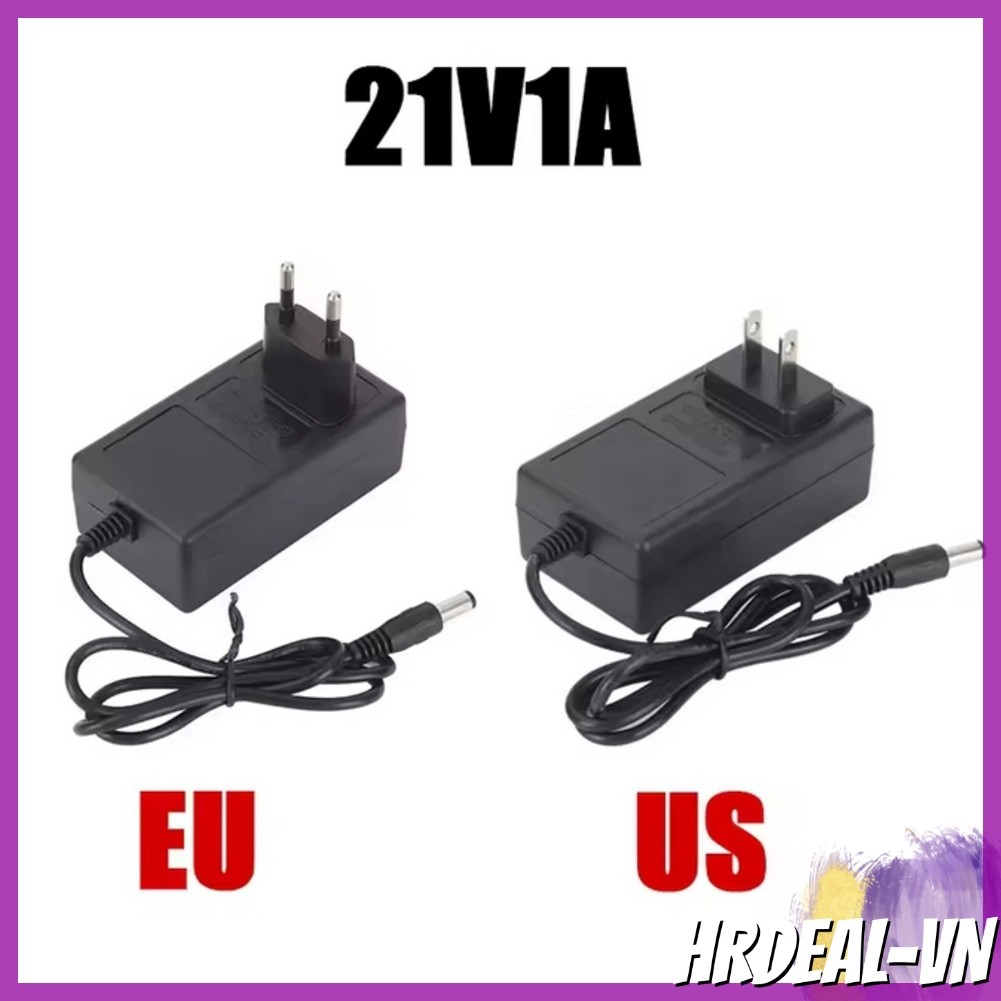 [HRDEAL] Bộ sạc pin Lithium 21V 1A 2A DC 5.5mm Bộ sạc tường 24W