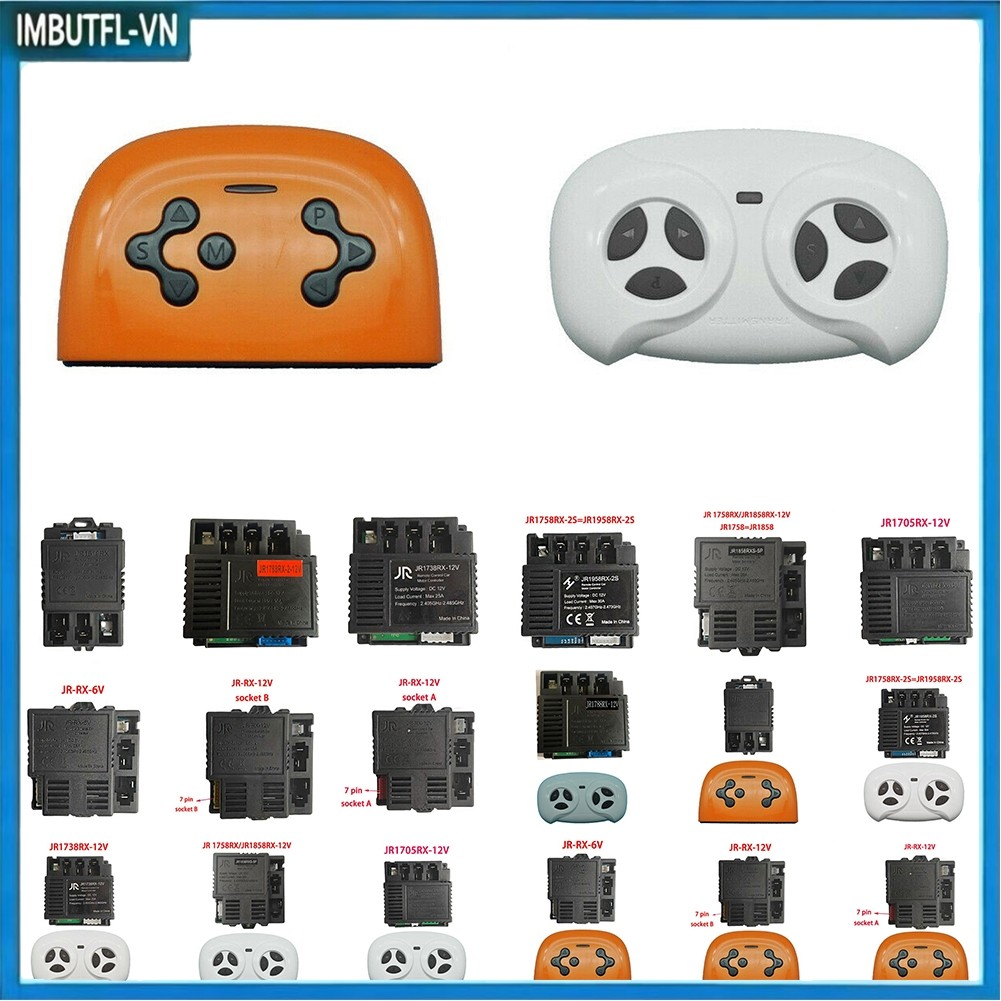 [INB] JR-RX-12V 6V Trẻ em 's Bộ thu RC xe điện JR1958-2S JR1738RX