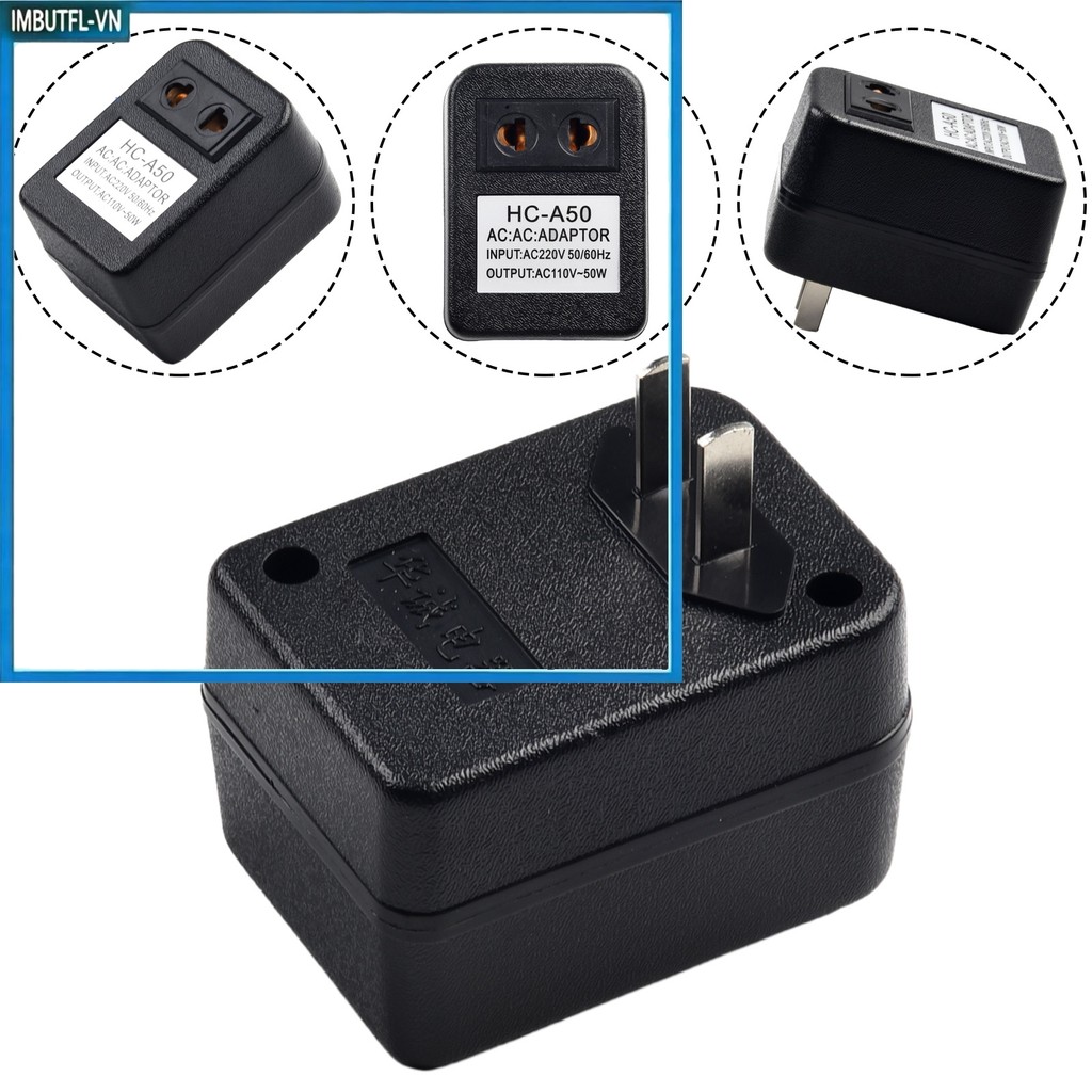Bộ chuyển đổi du lịch biến áp bước xuống 50W AC 220V sang 110V / 110V sang 220V
