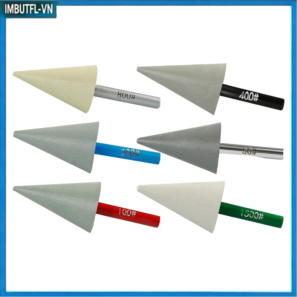 [INB] Đầu mài hình nón bằng nhựa hình nón hình nón 6mm để khắc đá quay