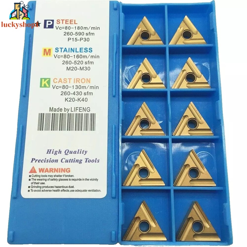 [Lck] 10 chiếc TNMG160404L-S TNMG331 L-S Dụng cụ tiện CNC xoay cacbua MTJNL