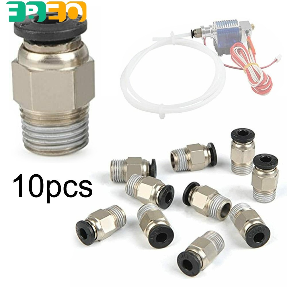 [FEBO] PC4-M10 Nam Ống PTFE khí nén thẳng đẩy vào đầu nối lắp nhanh
