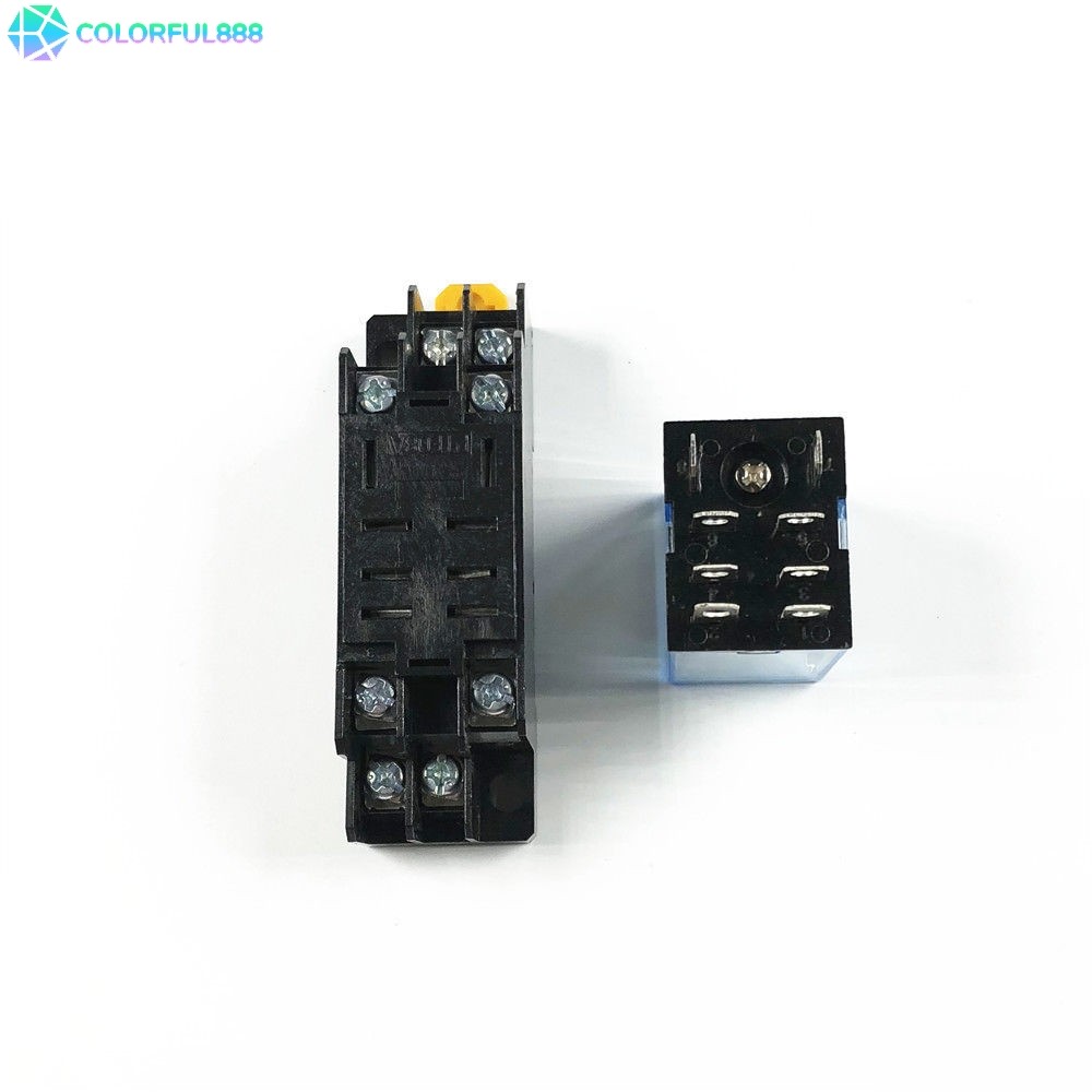 [đầy màu sắc] Rơle nguồn 10A LY2NJ DPDT 8 chân có ổ cắm