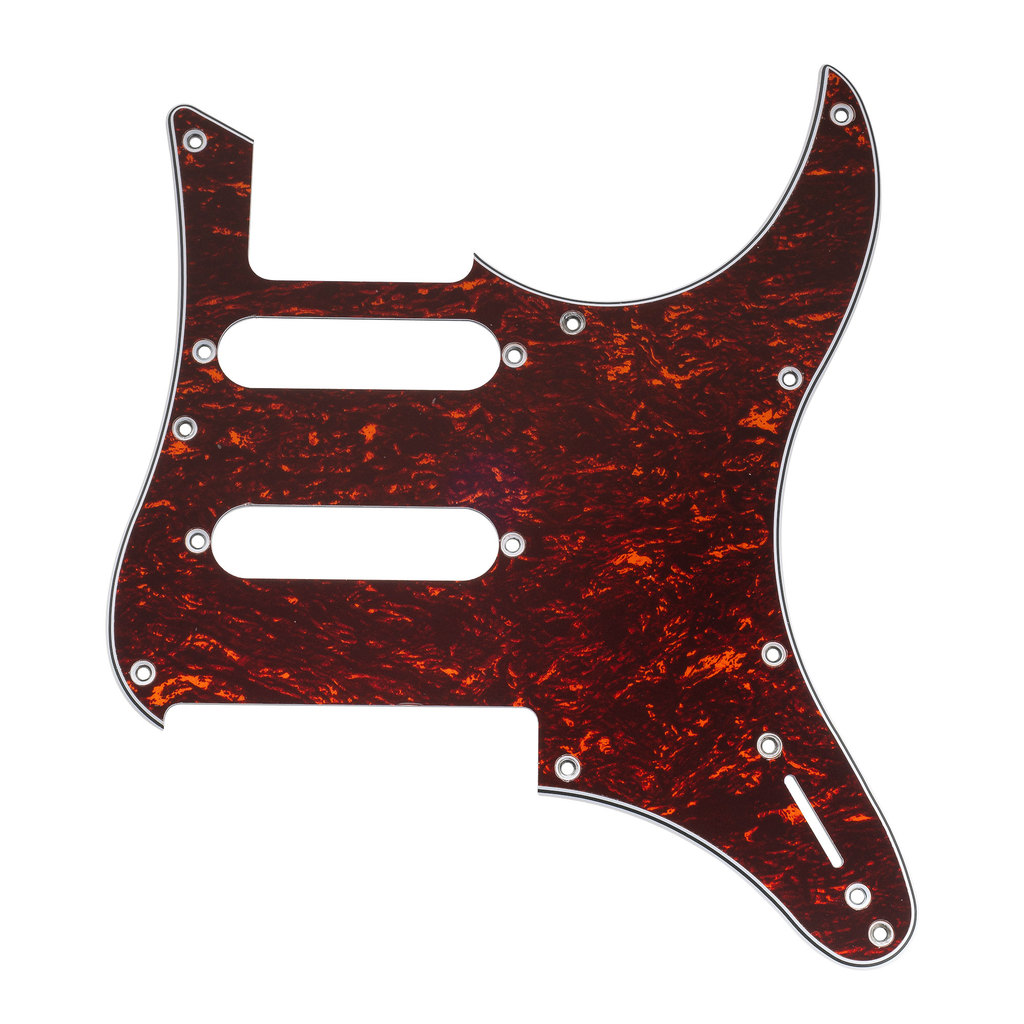 Musiclily Pro 9 Lỗ Guitar Pickguard Cho Đàn Guitar Điện Yamaha PAC112V HSS, Rùa Đỏ 4ply