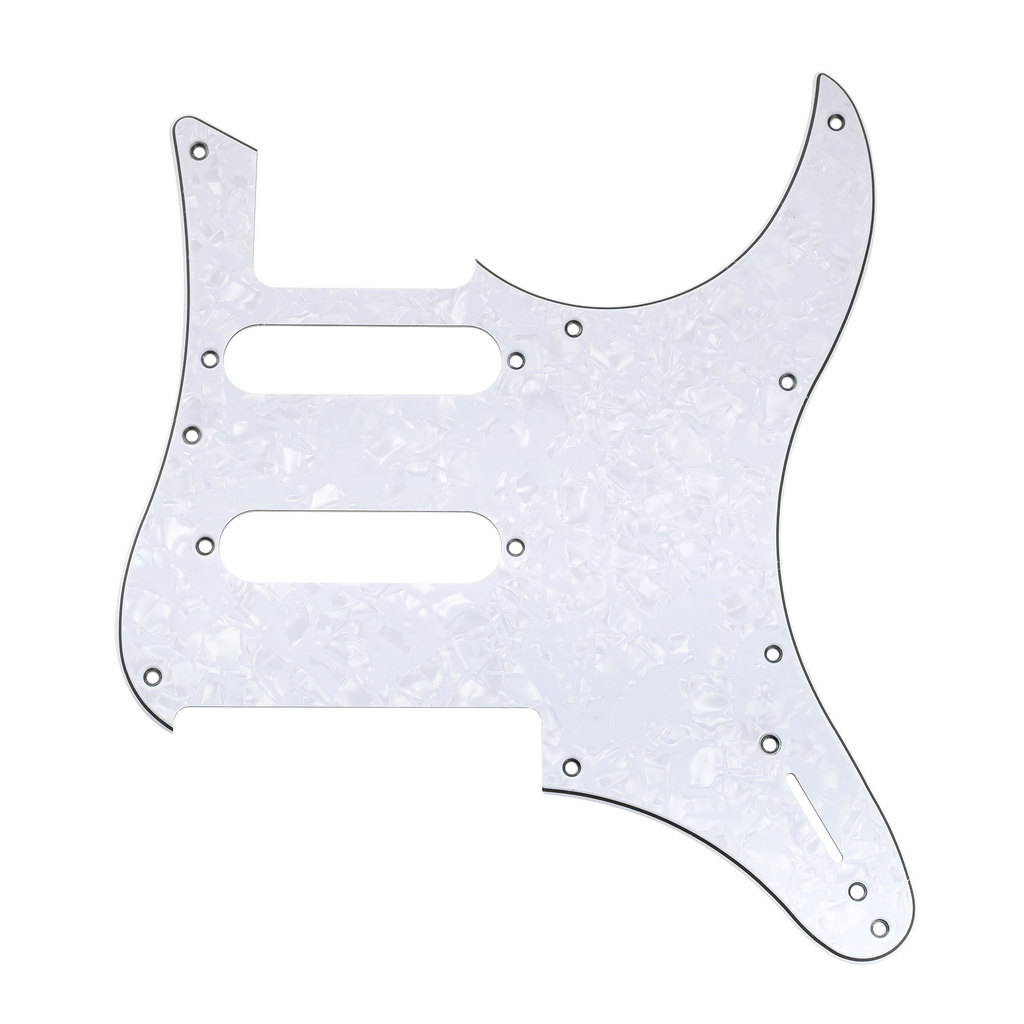 Musiclily Pro 9 Lỗ Guitar Pickguard Cho Đàn Guitar Điện Yamaha PAC112V HSS, Ngọc Trai Trắng 4ply