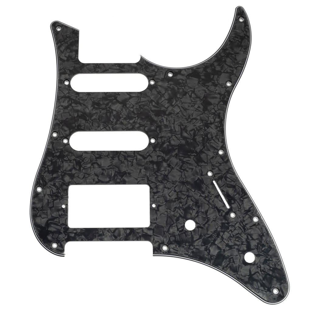 Musiclily Pro 11 lỗ Guitar Pickguard cho đàn guitar điện Yamaha PAC012 HSS, Ngọc trai đen 4ply